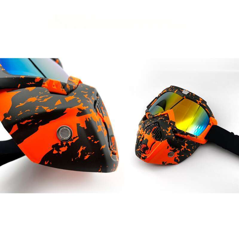 Motorcycle Snow UV400 Outdoor Cycling Men's Windproof Sand Goggles Helmet Face Mask_autovado.com