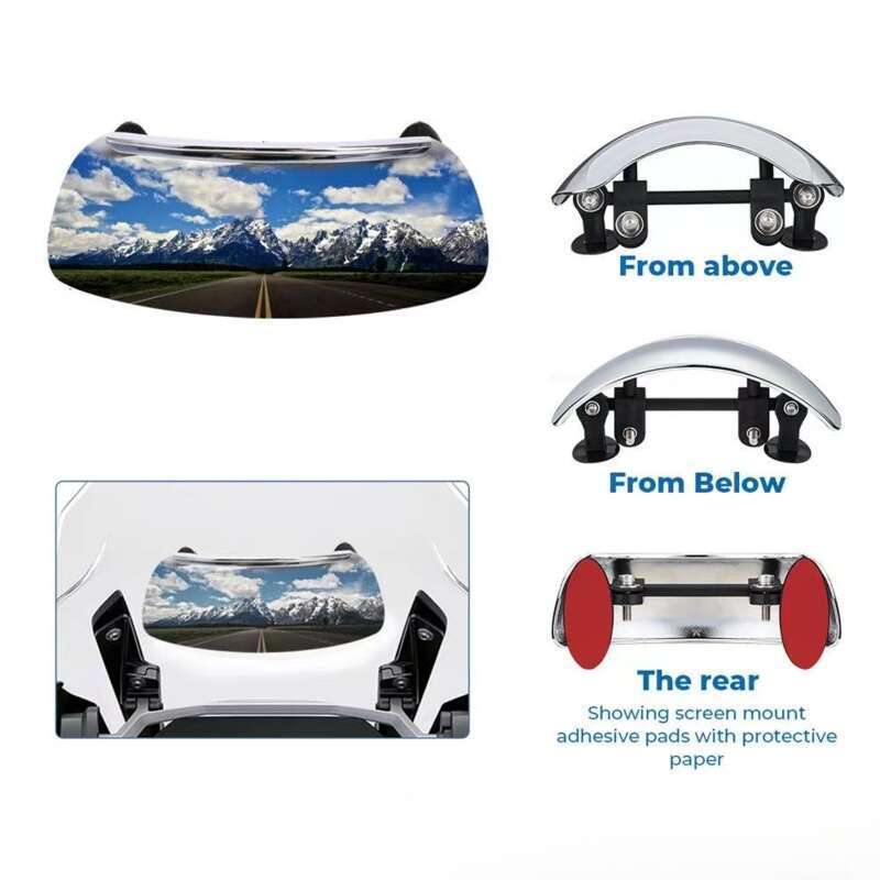 Motorcycle Off-road Vehicle Modification Accessories: 180 ° Wide-angle Rearview Mirror, Full Angle, No Blind Spots, Large Angle Re_autovado.com
