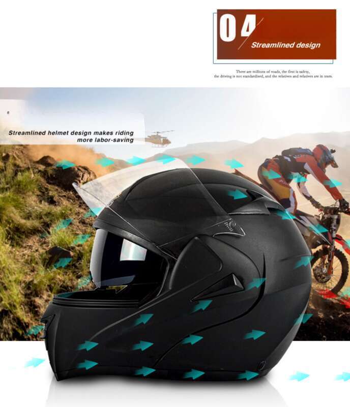 VIRTUE Electric Vehicle DOT Dual Lens Open Face Helmet Can Meet The New National Standard 3C_autovado.com