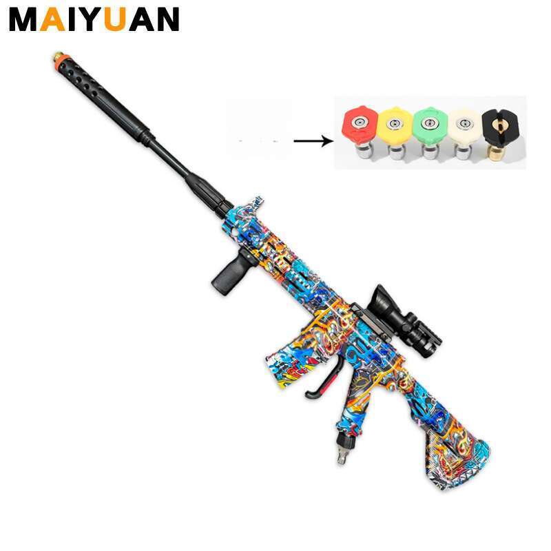 New High Pressure Simulation M416 Paint Foam Household M22 Online Red Car Washing Shop Booster Spray Gun_autovado.com