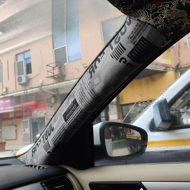 Universal AB Pillar Ceiling Repair Adhesive Backing, Letter Poster Style Sticker, Waterproof Sticker_autovado.com