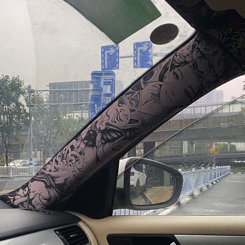 JDM Prajna Geisha AB Pillar Self-adhesive Back Adhesive Patch, Hand-painted Color Change Interior Decoration Patch_autovado.com