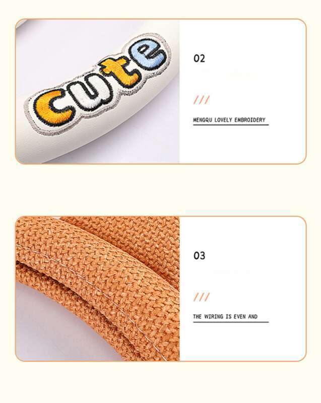 Cute New Steering Wheel Cover Summer Cotton And Breathable Four Seasons Universal Cartoon Comfortable Car Interior_autovado.com
