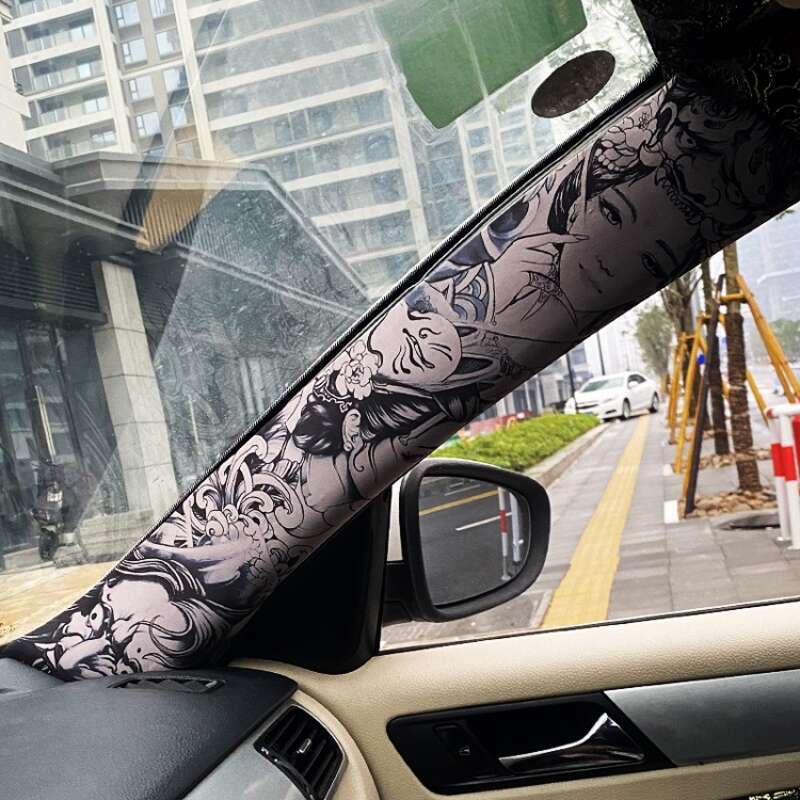 JDM Prajna Geisha AB Pillar Self-adhesive Back Adhesive Patch, Hand-painted Color Change Interior Decoration Patch_autovado.com