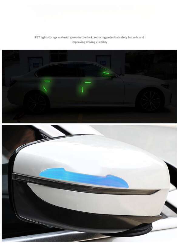 Car Door Handle Strip, Rearview Mirror Equipped With Colorful Luminous Decorative Sticker, Drip Glue Thickened Anti_autovado.com