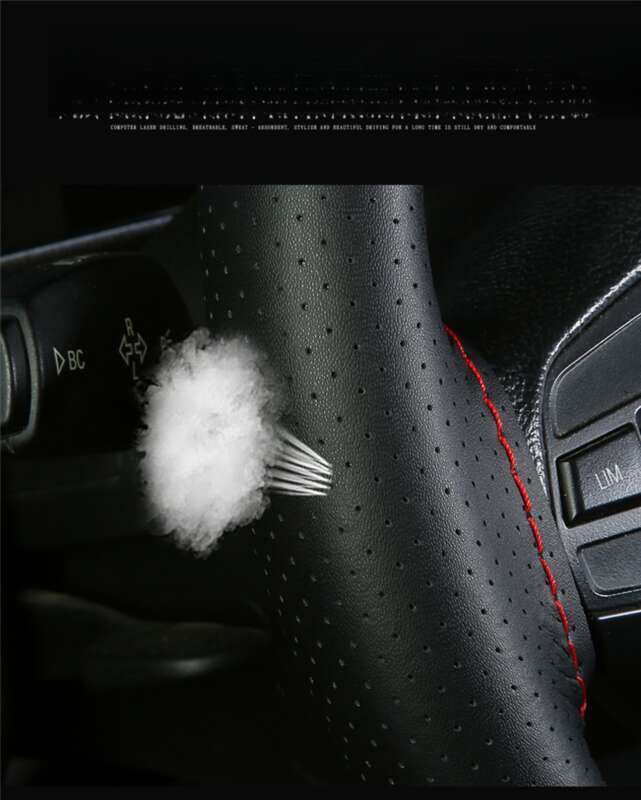 Head Layer Cowhide Hand Sewn Steering Wheel Cover For Buses, All-season General Vehicles, Genuine Leather Handle Covers_autovado.com