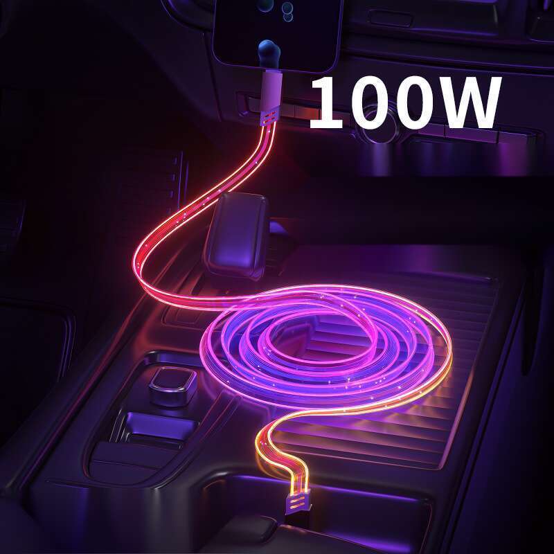 6A Starry Sky Luminous Data Suitable For 15 Running Lantern Colorful Mobile Charging Cable Car_autovado.com