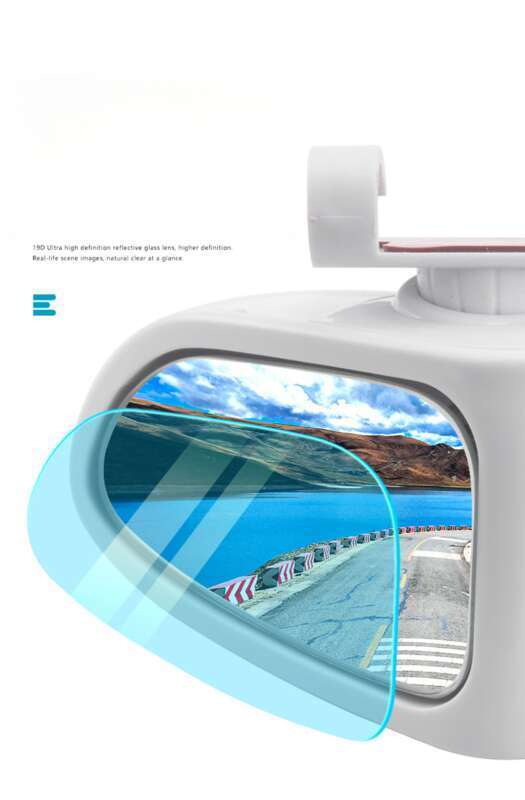 Reverse Rearview Auxiliary True Glass Mirror 360 Degree Rotatable Front And Rear Wheels Visible High-definition Blind_autovado.com