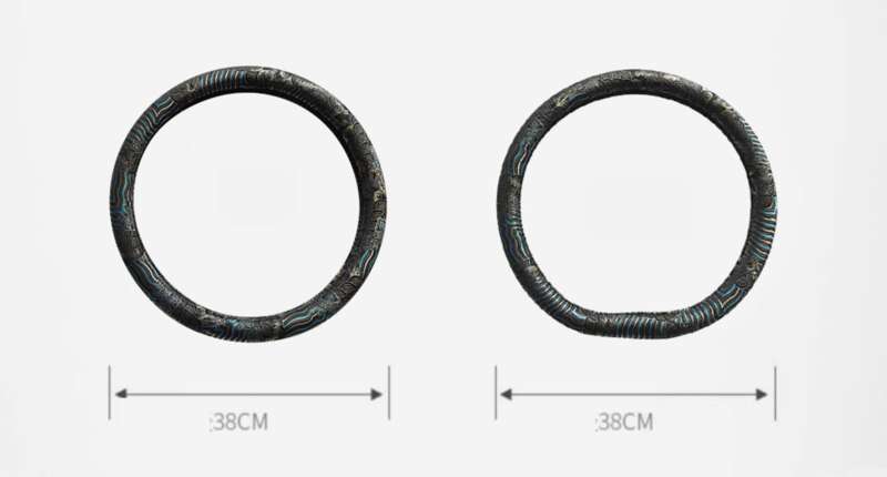 JDM Steering Wheel Woven Brocade Embroidery Black Four Season Universal China-Chic Anti-skid Handlebar Cover_autovado.com