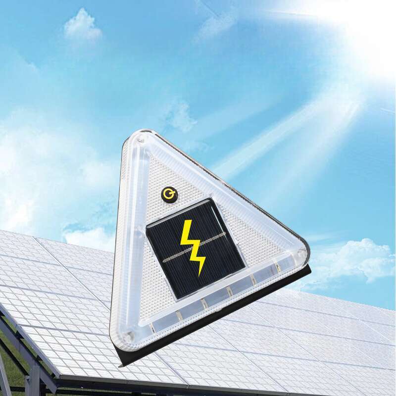 Automotive LED Solar Powered Triangle Trailer Anti Rear End Collision Light, Truck Night Flashing Warning Light_autovado.com