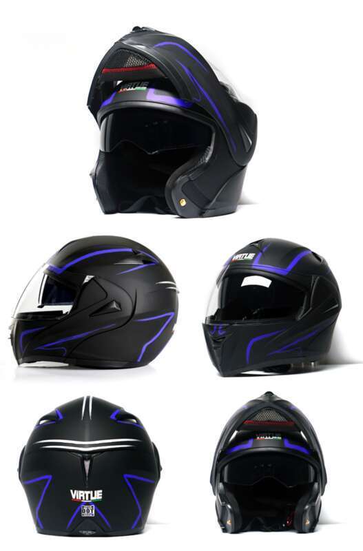 VIRTUE Electric Vehicle DOT Dual Lens Open Face Helmet Can Meet The New National Standard 3C_autovado.com