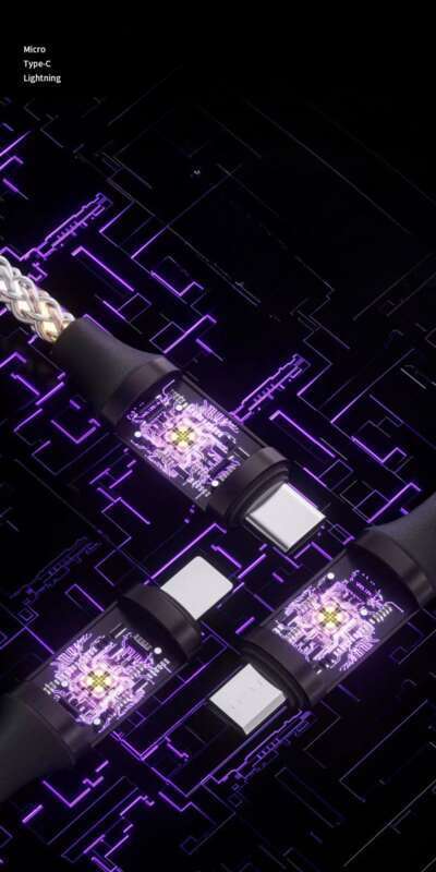 6A Super Fast PD Colorful Luminescent Data Cable Typec To Charging Wire Three In One Machine Vehicle RGB_autovado.com