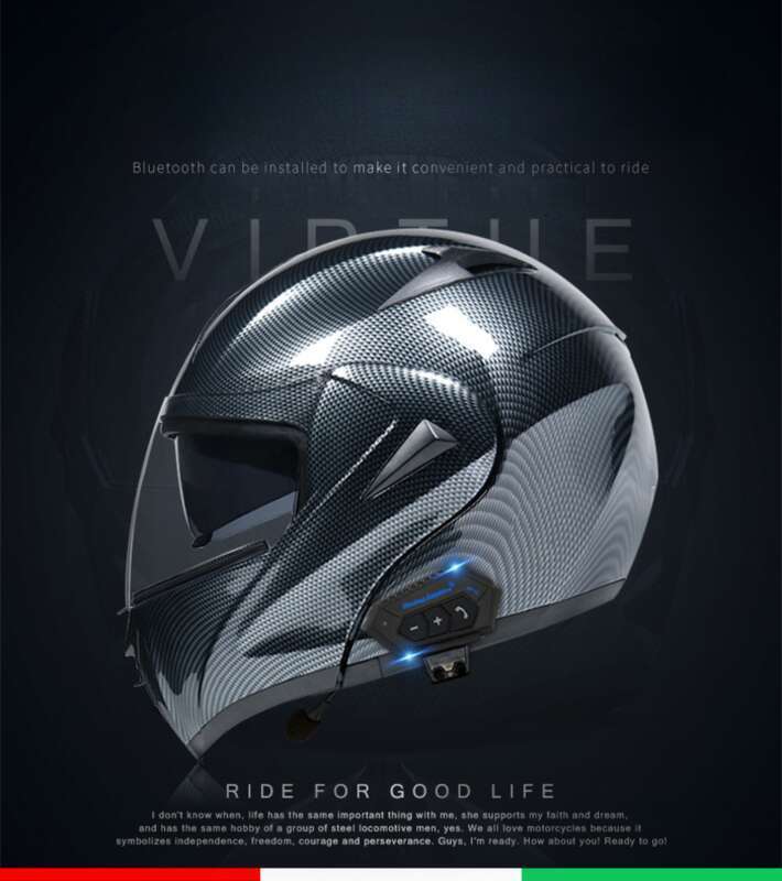 Specially Designed VIRTUE Electric Motorcycle Bluetooth Men's Exposed Helmet, Running Helmet Can Be Made Into New_autovado.com