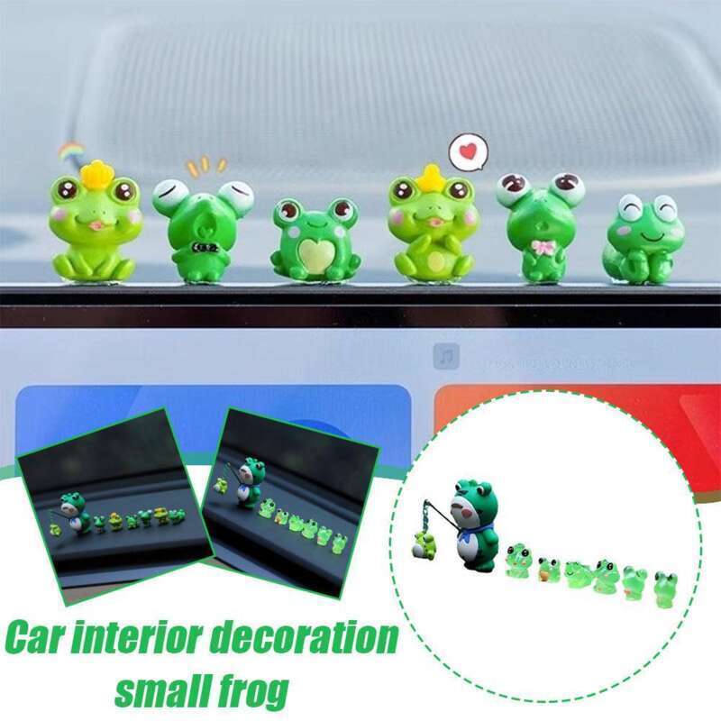 Car Interior Accessories, Small Frogs, Mounted Central Control De, Computer Display Screen Figurine, Cute Car_autovado.com