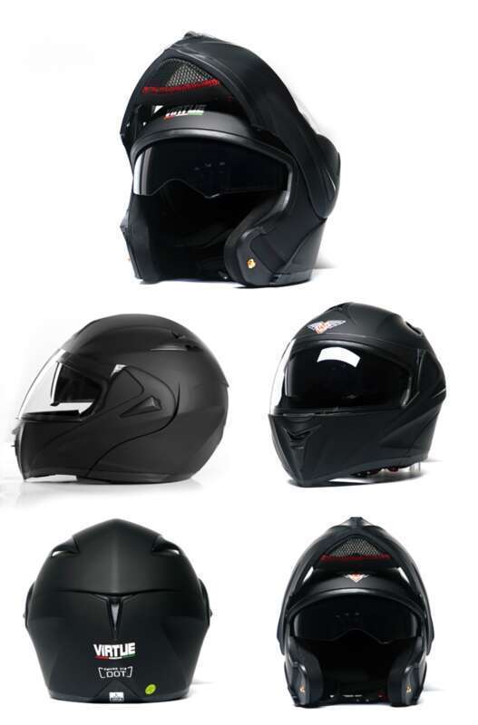 VIRTUE Electric Vehicle DOT Dual Lens Open Face Helmet Can Meet The New National Standard 3C_autovado.com