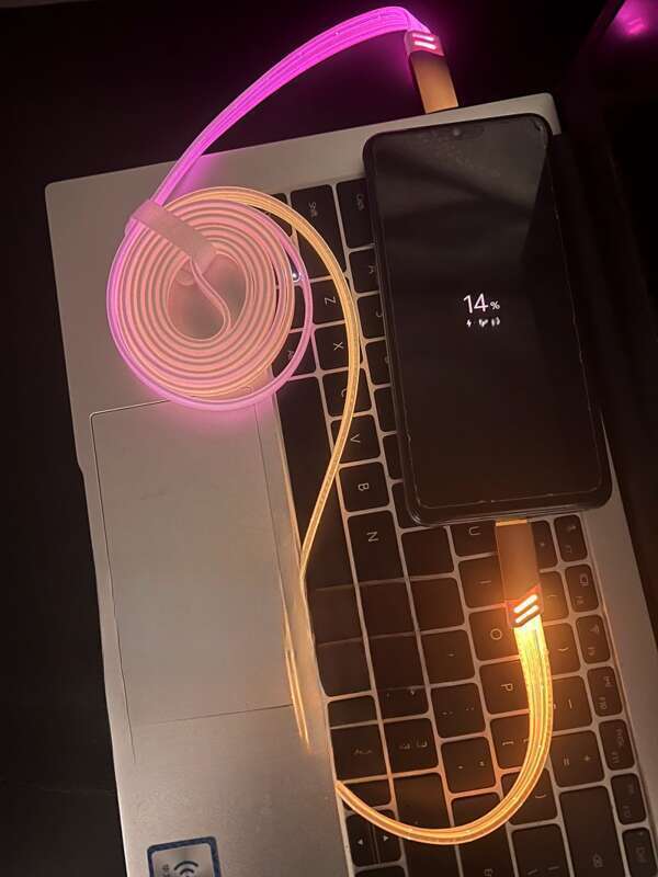 6A Starry Sky Luminous Data Suitable For 15 Running Lantern Colorful Mobile Charging Cable Car_autovado.com