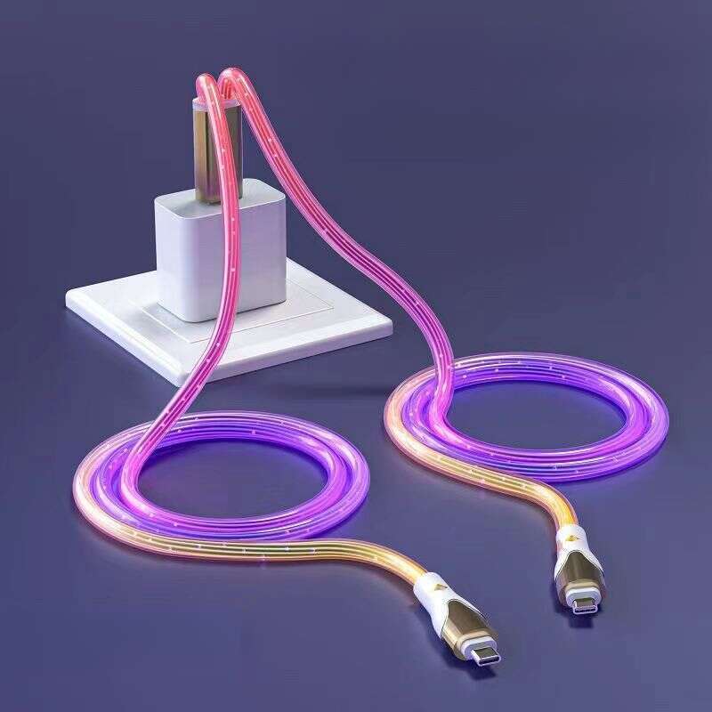 6A Starry Sky Luminous Data Suitable For 15 Running Lantern Colorful Mobile Charging Cable Car_autovado.com