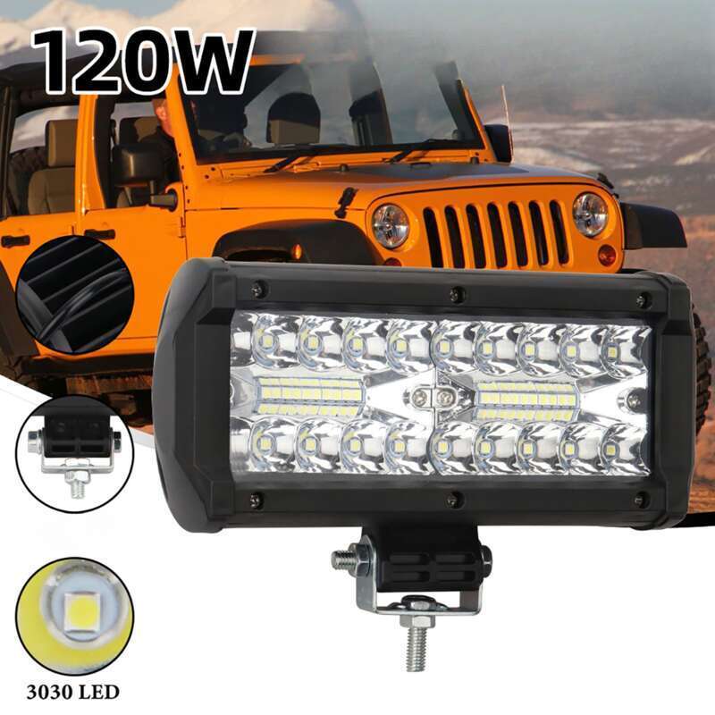 New High Brigness Three Row 120w Plastic Semi Aluminum Work Strip Lig For Off-road Vehicle Roof Front Bumper_autovado.com