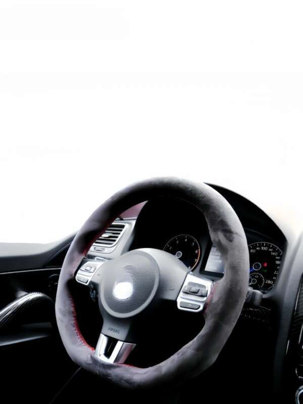 Car Steering Wheel Hand Sewn Suede, All Season Universal Plush Cover, Anti Slip And Sweat Absorbing Handle Cover_autovado.com