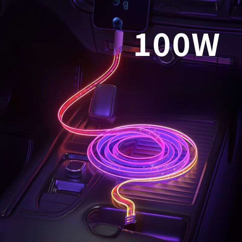 6A Starry Sky Luminous Data Suitable For 15 Running Lantern Colorful Mobile Charging Cable Car_autovado.com