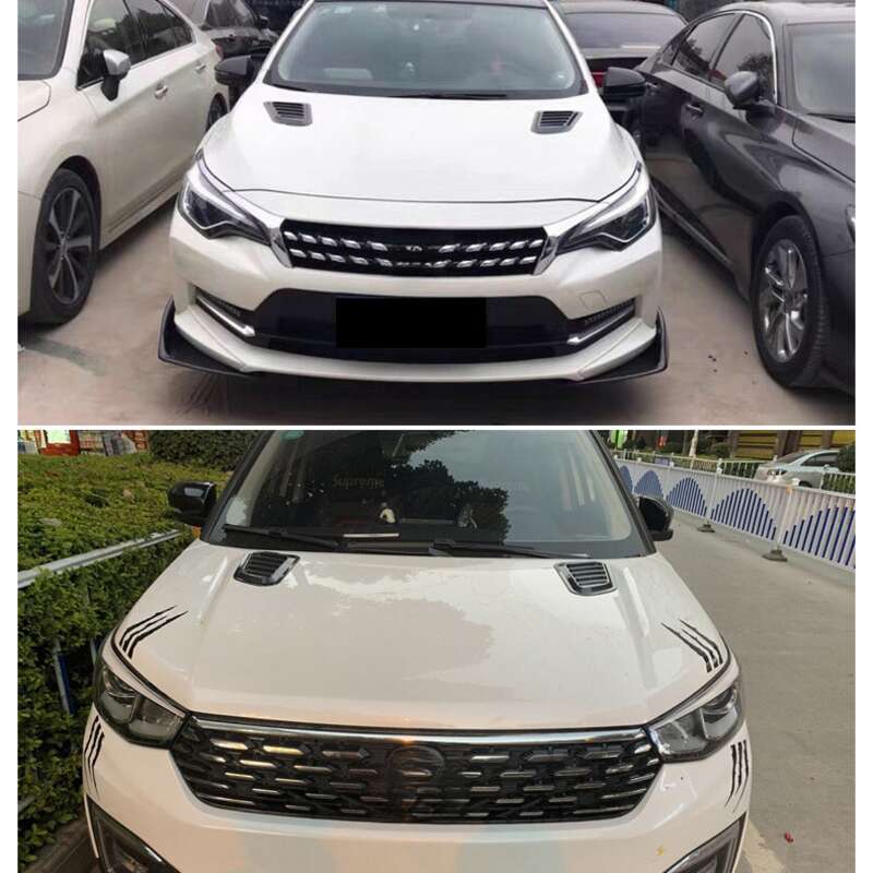Car Shark Gill Simulation Engine Hood Universal Decorative Sticker Modification Air Outlet_autovado.com