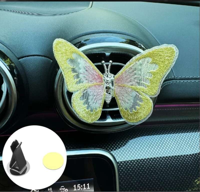 Moving Butterfly Center Console Air Outlet Car Small Ornament Healing Series Interior Decoration Creativity_autovado.com