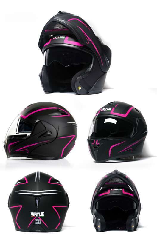 VIRTUE Electric Vehicle DOT Dual Lens Open Face Helmet Can Meet The New National Standard 3C_autovado.com
