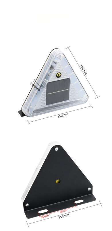 Automotive LED Solar Powered Triangle Trailer Anti Rear End Collision Light, Truck Night Flashing Warning Light_autovado.com