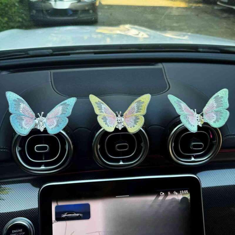 Moving Butterfly Center Console Air Outlet Car Small Ornament Healing Series Interior Decoration Creativity_autovado.com