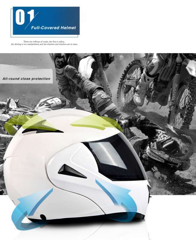 VIRTUE Electric Vehicle DOT Dual Lens Open Face Helmet Can Meet The New National Standard 3C_autovado.com