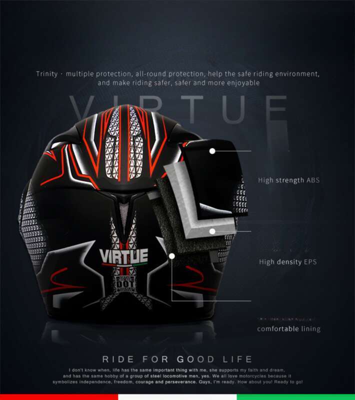 Specially Designed VIRTUE Electric Motorcycle Bluetooth Men's Exposed Helmet, Running Helmet Can Be Made Into New_autovado.com