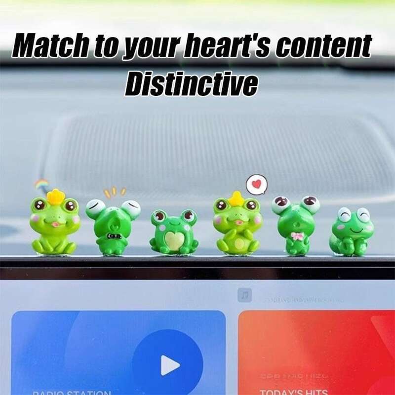 Car Interior Accessories, Small Frogs, Mounted Central Control De, Computer Display Screen Figurine, Cute Car_autovado.com