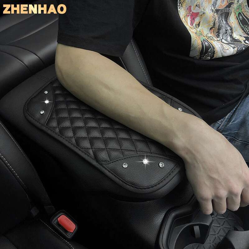 Car With Diamond Inlay, Central Box Anti Slip Pad, Car Universal Interior Armrest Cover Protective Pad_autovado.com