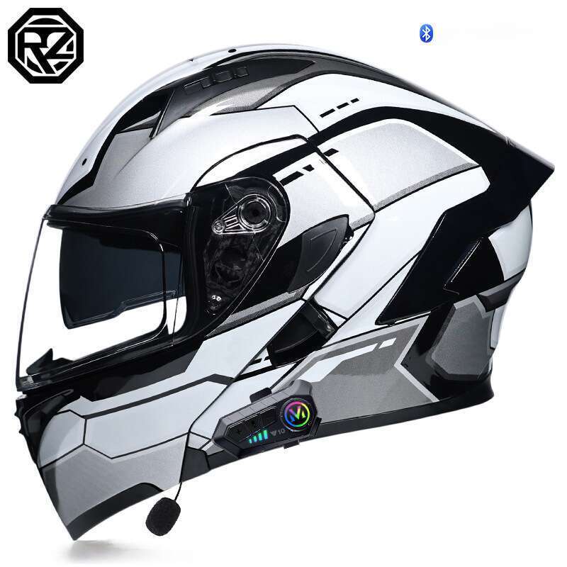 Orz Men's Women's Personalized Bluetooth Full Helmet Electric Car Motorcycle Four Seasons And Winter Warm Helmets_autovado.com