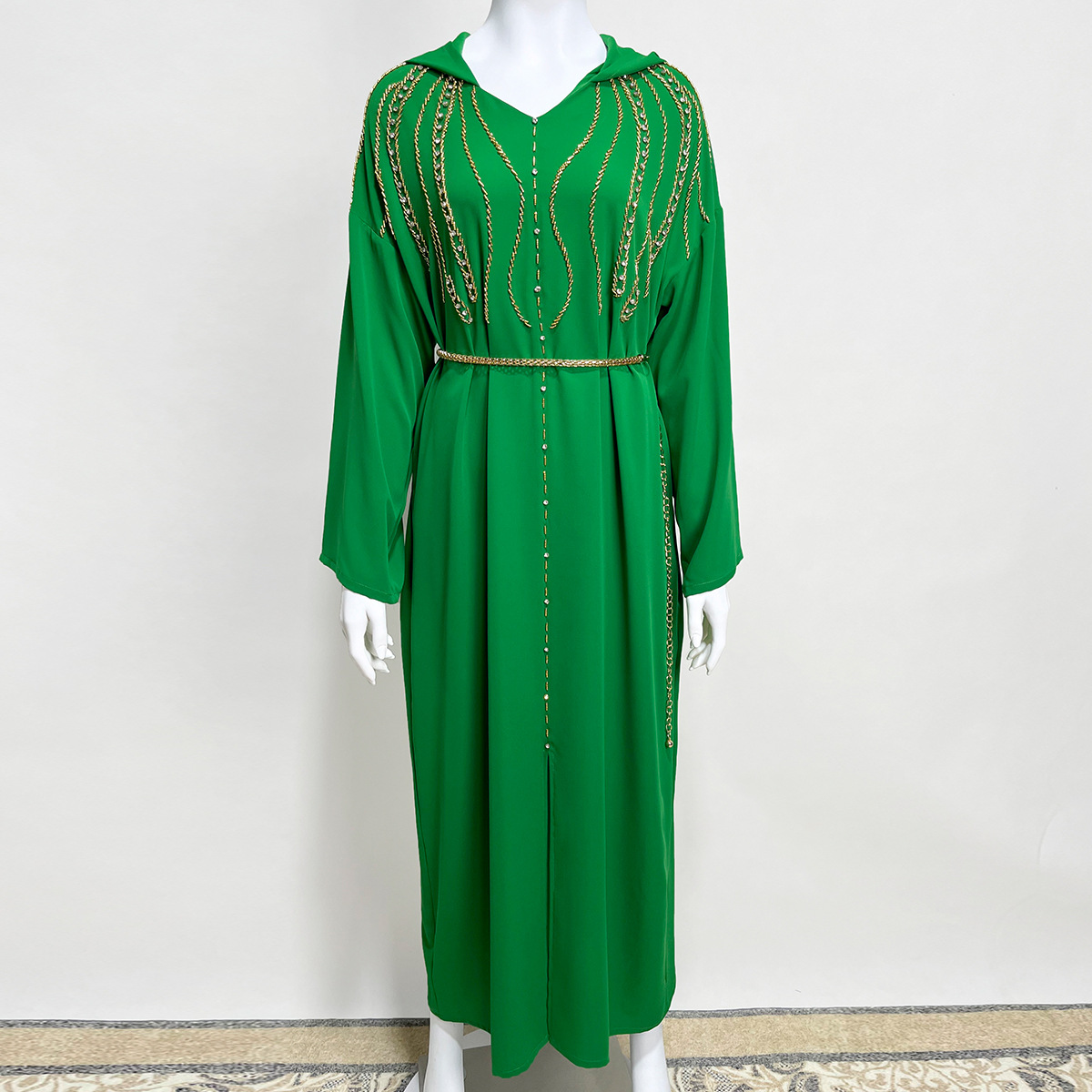 New MUSLIM luxury hand-sewn diamond robe Dubai party dress_autovado.com