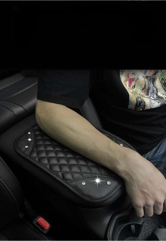 Car With Diamond Inlay, Central Box Anti Slip Pad, Car Universal Interior Armrest Cover Protective Pad_autovado.com