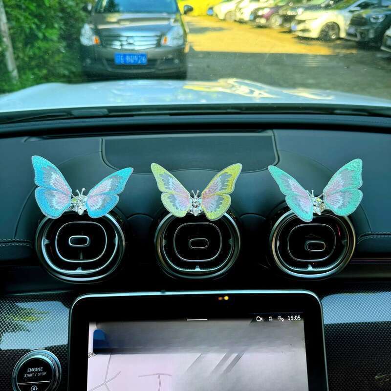 Moving Butterfly Center Console Air Outlet Car Small Ornament Healing Series Interior Decoration Creativity_autovado.com