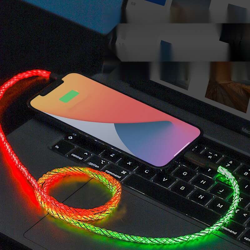 Flowing RGB Data Suitable For PD Fast Charging, Huawei TypeC Iridescent Car Charging Cable_autovado.com
