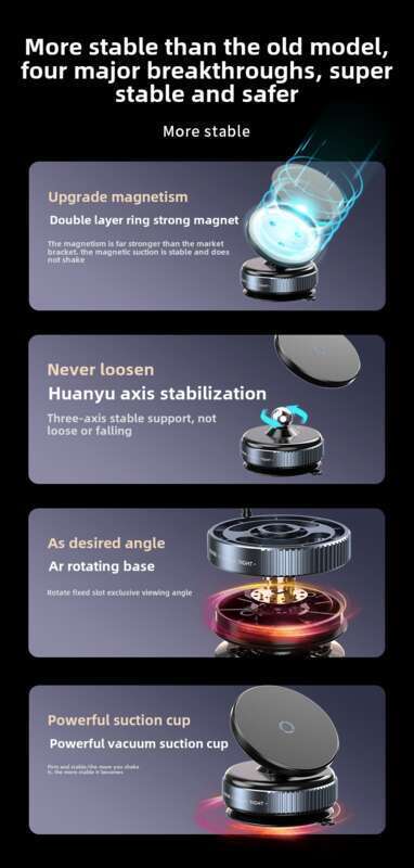 Vacuum Navigation Vehicle Holder K009 Magnetic Vacuum Suction Cup_autovado.com