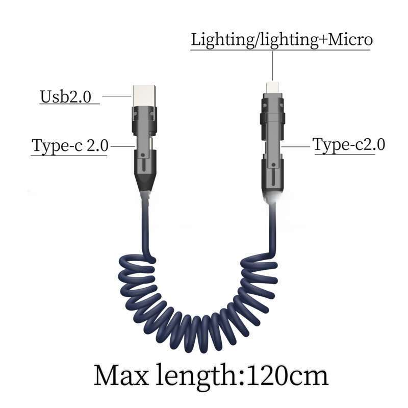 RWINEL's New TYPE-C240W Six In One Car Is Suitable For 15PD Storage Fast Charging Data Cable_autovado.com
