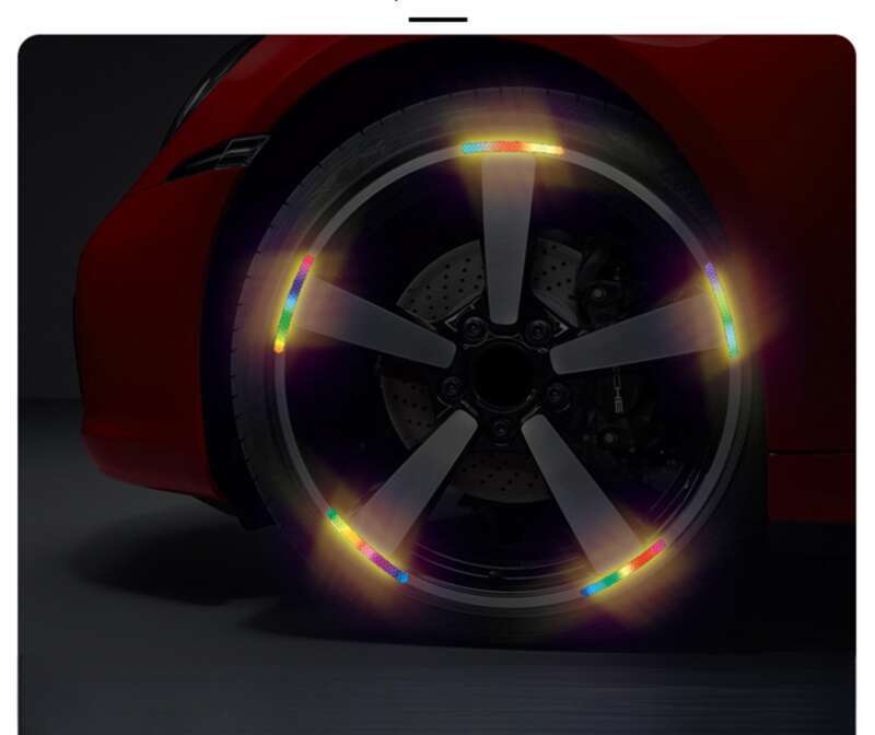 Car Wheels, Car Tire Three-dimensional Personalized Decoration, Fluorescent Stickers, Motorcycle Night Warning_autovado.com